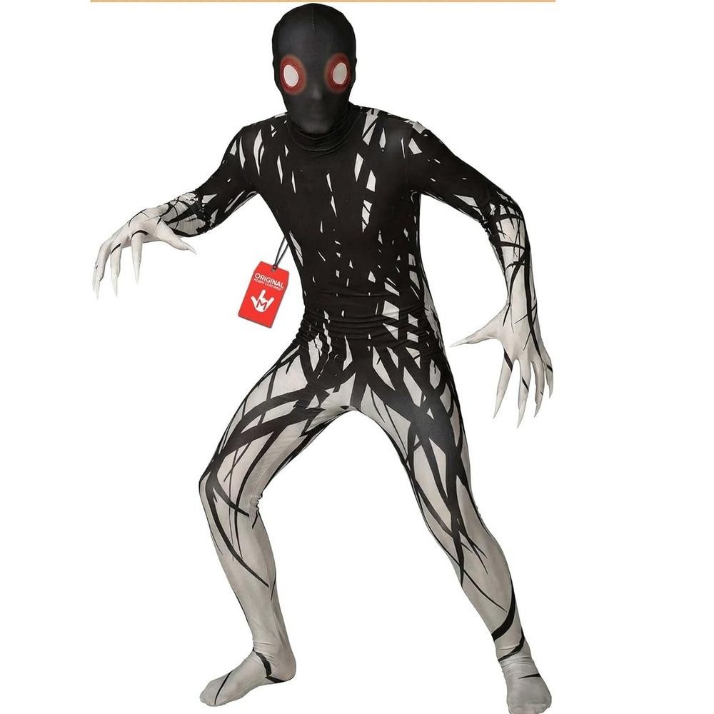 Morphcostumes Zalgo Morphsuit Kids L Black White Scary Urban Legend Monster